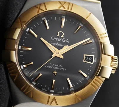 Pre-owned Omega Constellation Co‑axial 123.20.35.20.06.001 Chronometer 35 Mm Box And Paper