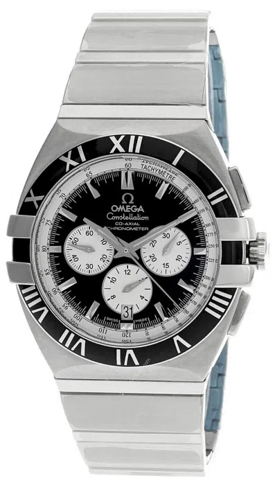 Pre-owned Omega Constellation Double Eagle 41mm Chrono Blk Dial Watch 1519.51.00