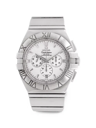 Pre-owned Omega Constellation Double Eagle 42mm Watch In White