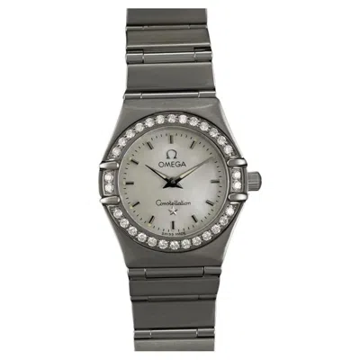 Pre-owned Omega Constellation Ladies Ss Steel & Factory Diamond Watch - Mint With Warranty In Multi