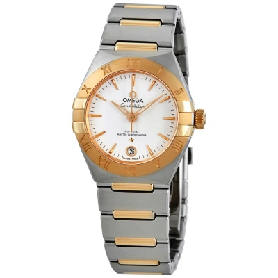 Omega Constellation Manhattan Automatic Chronometer Silver Dial Ladies Watch 131.20.29.20.02.002 In Gold