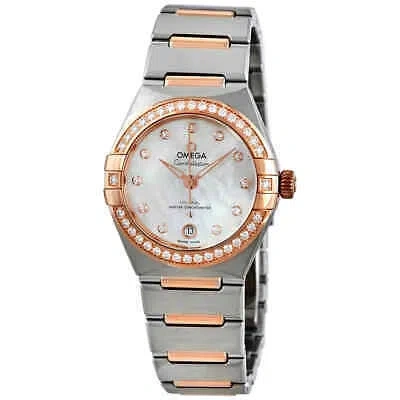 Pre-owned Omega Constellation Manhattan Automatic Diamond Ladies Watch 131.25.29.20.55.001