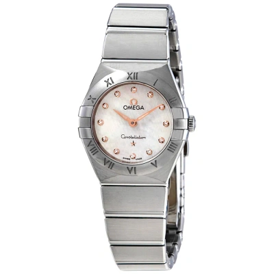 Omega Constellation Manhattan Diamond Silver Dial Ladies Watch 131.10.25.60.52.001 In Metallic