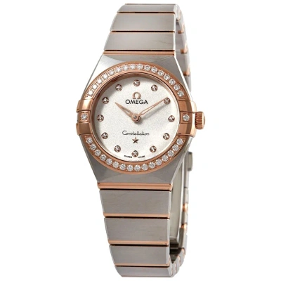 Omega Constellation Manhattan Diamond Silver Dial Ladies Watch 131.25.25.60.52.001 In Multi