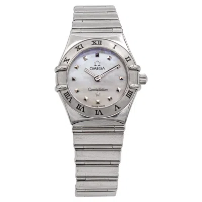 Pre-owned Omega Constellation My Choice Stainless Steel Mop Dial Quartz Women's Watch In Multi