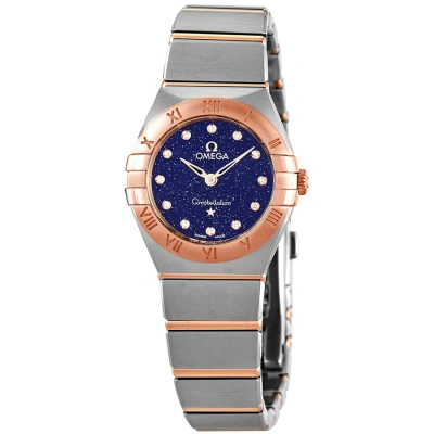Omega Constellation Quartz Diamond Blue Dial Ladies Watch 131.20.25.60.53.002 In Metallic
