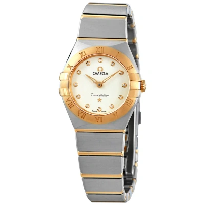 Omega Constellation Quartz Diamond Silver Dial Ladies Watch 131.20.25.60.52.002 In Gold