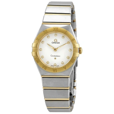 Omega Constellation Quartz Diamond Silver Dial Ladies Watch 131.20.28.60.52.002 In Gold