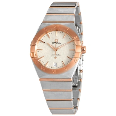 Omega Constellation Quartz Silver Dial Ladies Watch 13120366002001 In Gold
