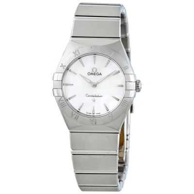 Omega Constellation Quartz White Mother Of Pearl Dial Ladies Watch 131.10.28.60.05.001 In Metallic