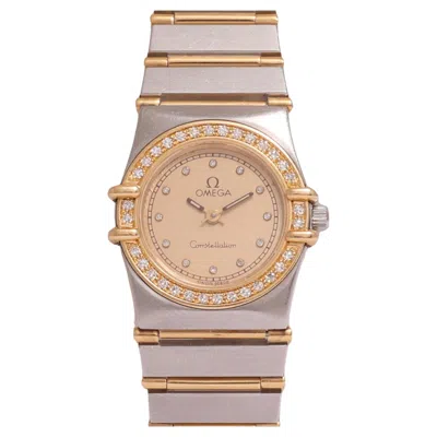Pre-owned Omega Constellation Quartz Wristwatch, Gold & Steel, Diameter 24 Mm In Multi