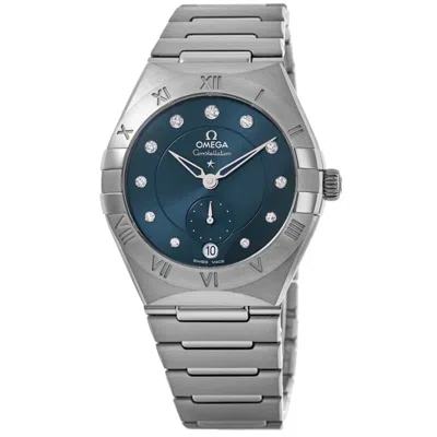 Omega Constellation Star 27mm Blue Diamond Dial Stainless Steel Women's Watch 131.10.34.20.53.001