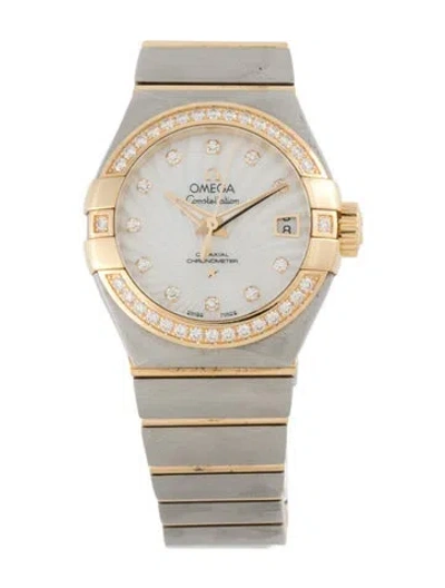 Pre-owned Omega Constellation Watch, 28mm In Multicolor