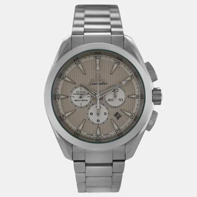 Pre-owned Omega Cream Stainless Steel Seamaster Aqua Terra 231.10.44.50.09.001 Automatic Men's Wristwatch 44 M