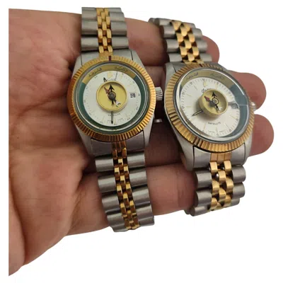 Pre-owned Omega Dalil Monte Carlo Set Of Two Watches (nos)automatic Swiss Stainless Steel And Go In Multi