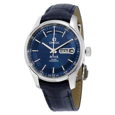 Pre-owned Omega De Ville Annual Calendar Automatic Chronometer Blue Dial Men's Watch