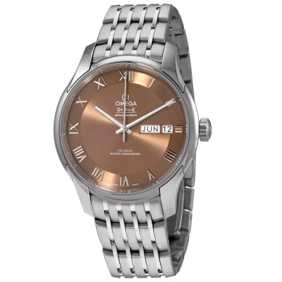 Omega De Ville Automatic Brown Dial Men's Watch 433.10.41.22.10.001 In Brown / Gold / White
