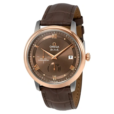 Omega De Ville Automatic Chestnut Dial Men's Watch 424.23.40.21.13.001 In Gold