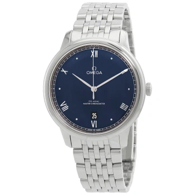 Omega De Ville Automatic Chronometer Blue Dial Men's Watch 434.10.40.20.03.001 In Gray