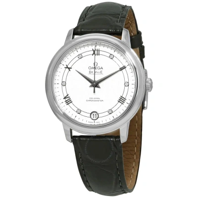 Omega De Ville Automatic Chronometer Diamond Silver Dial Ladies Watch 424.13.33.20.52.002 In Black