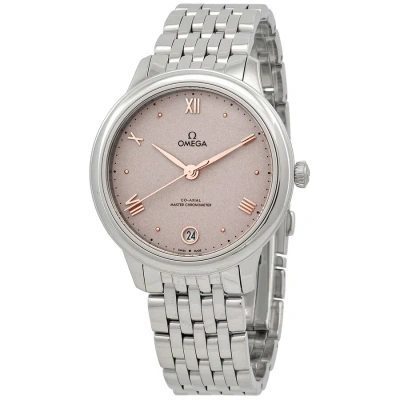 Omega De Ville Automatic Chronometer Grey Dial Ladies Watch 434.10.34.20.02.002 In Metallic