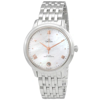 Omega De Ville Automatic Chronometer White Dial Ladies Watch 434.10.34.20.05.001 In Metallic
