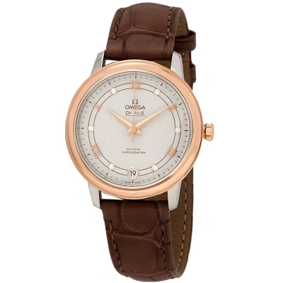 Omega De Ville Automatic Diamond Silver Dial Ladies Watch 424.23.33.20.52.003 In Brown