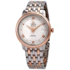 OMEGA OMEGA DE VILLE AUTOMATIC IVORY SILVERY DIAL STEEL AND 18KT ROSE GOLD WATCH 424.20.40.20.02.003