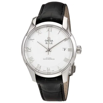 Pre-owned Omega De Ville Automatic Silver Dial 41mm Leather Mens Watch 433.13.41.21.02.001