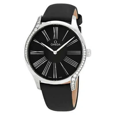 Pre-owned Omega De Ville Black Dial Ladies Watch 428.17.39.60.01.001