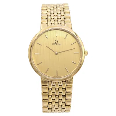 Pre-owned Omega De Ville Gold-tone Stainless Steel Quartz Men�s Watch In Multiple