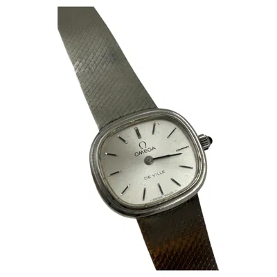 Pre-owned Omega De Ville Ladies' Wristwatch With Original Mesh Bracelet, Swiss Made, Circa In Black