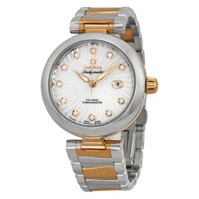 Omega De Ville Ladymatic Automatic Chronometer Diamond Ladies Watch 42520342055001 In Metallic