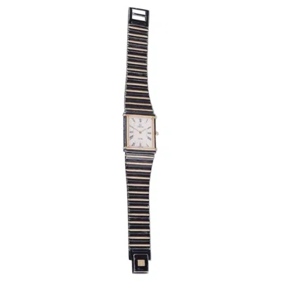 Pre-owned Omega De Ville Men's Wristwatch In Brass And Black Metal. 1980s.