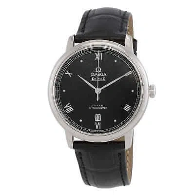 Pre-owned Omega De Ville Prestige 39.5mm Automatic Black Dial Men's Watch 42413402001002