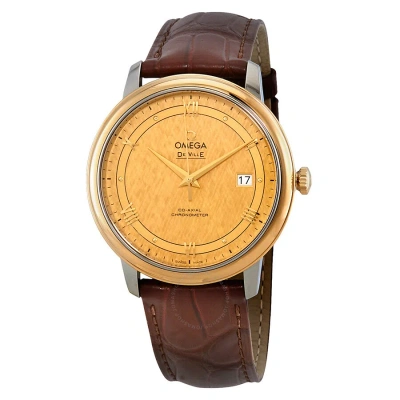 Omega De Ville Prestige Automatic Champagne Dial Men's Watch 424.23.40.20.08.001 In Brown