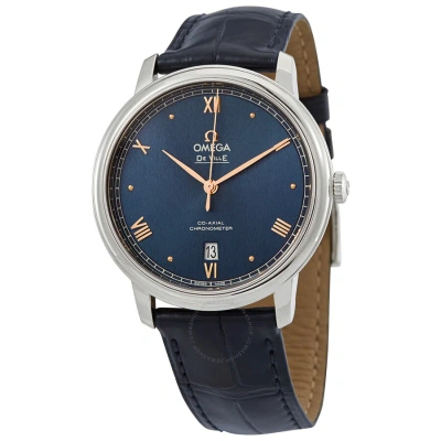 Omega De Ville Prestige Automatic Chronometer Blue Dial Men's Watch 424.13.40.20.03.004 In Blue / Gold Tone / Rose / Rose Gold Tone