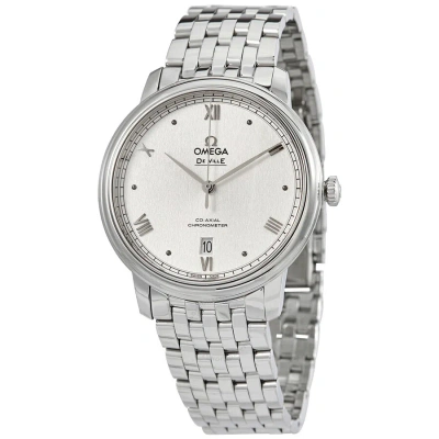 Omega De Ville Prestige Automatic Chronometer Silver Dial Men's Watch 42410402002007 In Metallic