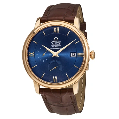 Omega De Ville Prestige Blue Dial Automatic Men's Watch 424.53.40.21.03.002 In Gold