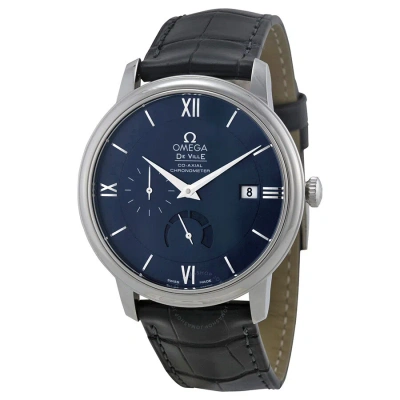 Omega De Ville Prestige Blue Dial Men's Watch 424.13.40.21.03.001 In Black / Blue