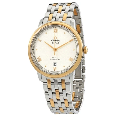 Omega De Ville Prestige Chronometer Automatic Silvery Sun-brushed Dial Men's Watch 42420402002006 In Gold