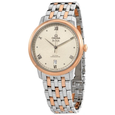 Omega De Ville Prestige Chronometer Automatic White Dial Men's Watch 42420402009001 In Gray