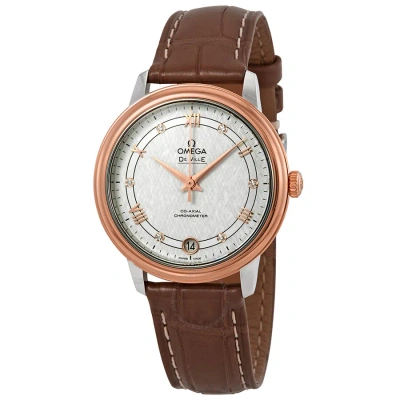 Omega De Ville Prestige Co-axial Automatic Ladies Watch 424.23.33.20.52.002 In Brown / Gold / Gold Tone / Rose / Rose Gold / Rose Gold Tone / Silver / Taupe