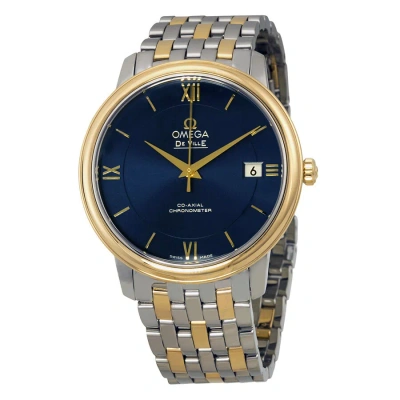 Omega De Ville Prestige Co-axial Blue Dial Men's Watch 424.20.37.20.03.001 In Blue / Gold / Gold Tone / Yellow