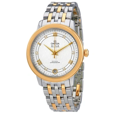 Omega De Ville Prestige Co-axial Silver Diamond Dial Ladies Watch 424.20.33.20.52.001 In Gold / Gold Tone / Grey / Rose / Rose Gold Tone / Silver / Yellow