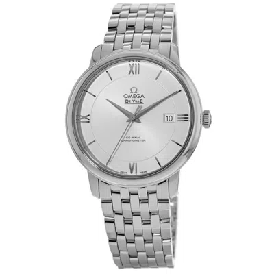Omega De Ville Prestige Co-axial 39.5mm Opaline-silvery Dial Men's Watch 424.10.40.20.02.003 In Metallic