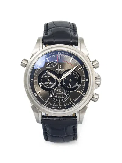 Pre-owned Omega De Ville Rattrapante 41mm Watch In Grey