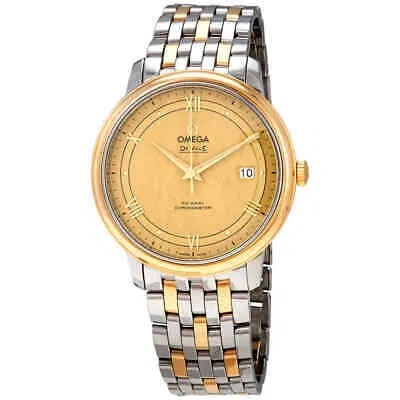 Pre-owned Omega De Ville Yellow Gold Dial Men's Watch 424.20.40.20.08.001