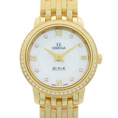 Omega De Ville Yellow Wristwatch In Multi