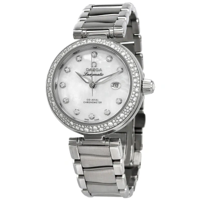 Omega De Villle Ladymatic Mother Of Pearl Dial Stainless Steel Ladies Watch 425.35.34.20.55.002 In Mop / Mother Of Pearl